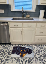 Load image into Gallery viewer, Black and Tan Doxie Dachshund Machine Washable Memory Foam Mat AMB1079RUG