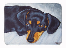 Load image into Gallery viewer, Black and Tan Doxie Dachshund Machine Washable Memory Foam Mat AMB1079RUG