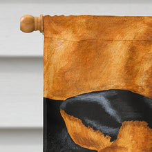 Load image into Gallery viewer, Dachshund Snuggles Flag Canvas House Size AMB1110CHF