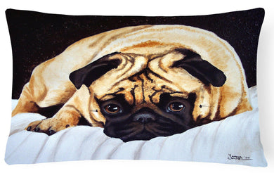 Fred the Pug Fabric Decorative Pillow AMB1194PW1216