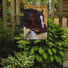 Load image into Gallery viewer, Bay Mare Foal Horse Garden Flag - Outdoor Decorative Yard Flag