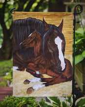 Load image into Gallery viewer, Bay Mare Foal Horse Garden Flag - Outdoor Decorative Yard Flag