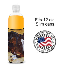 Load image into Gallery viewer, Bay Mare Foal Horse Slim Can Hugger – Fun &amp; Functional Drink Coolers AMB1236MUK