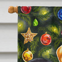 Load image into Gallery viewer, Santa's Helpers in Christmas Stockings Labrador Flag Canvas House Size AMB1314CHF