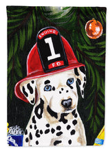 Load image into Gallery viewer, Fire Fighter Christmas Dalmatian Garden Flag - Outdoor Decorative Yard Flag
