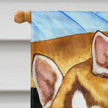 Load image into Gallery viewer, Snow Angels Siberian Husky Flag Canvas House Size AMB1327CHF