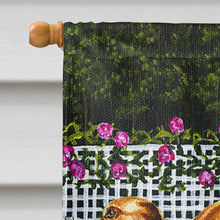 Load image into Gallery viewer, Rose Garden Frolick Greyhounds Flag Canvas House Size AMB1354CHF