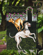 Load image into Gallery viewer, Rose Garden Frolick Greyhounds Garden Flag - Outdoor Decorative Yard Flag AMB1354GF