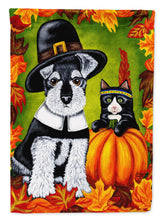 Load image into Gallery viewer, Thanksgiving Friends Schnauzer Garden Flag - Outdoor Decorative Yard Flag
