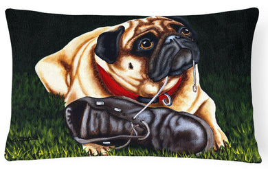Cluster Buster the Pug Fabric Decorative Pillow AMB1382PW1216