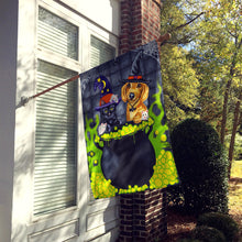 Load image into Gallery viewer, Brewing up Trouble Halloween Dachshund Flag Canvas House Size AMB1434CHF