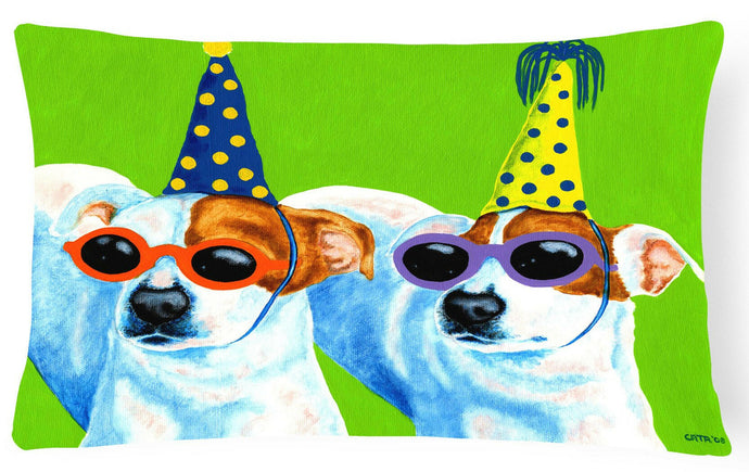 Party Animals Jack Russell Terriers Fabric Decorative Pillow AMB1441PW1216