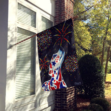 Load image into Gallery viewer, For our Heros Fireworks Patriotic Dalmatian Flag Canvas House Size AMB1451CHF