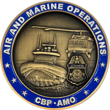 Load image into Gallery viewer, EL11-017 CBP Air and Marine Ops AMO Operations challenge coin Air Interdiction Agent Marine Agent