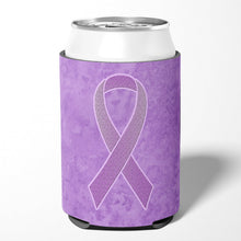 Load image into Gallery viewer, Lavender Ribbon for All Cancer Awareness Can or Bottle Hugger AN1200CC
