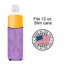 Load image into Gallery viewer, Lavender Ribbon for All Cancer Awareness Slim Can Hugger – Fun &amp; Functional Drink Coolers AN1200MUK