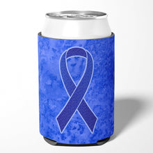 Load image into Gallery viewer, Dark Blue Ribbon for Colon Cancer Awareness Can or Bottle Hugger AN1202CC