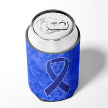 Load image into Gallery viewer, Dark Blue Ribbon for Colon Cancer Awareness Can or Bottle Hugger AN1202CC