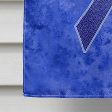 Load image into Gallery viewer, Dark Blue Ribbon for Colon Cancer Awareness Flag Canvas House Size AN1202CHF