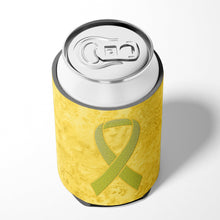 Load image into Gallery viewer, Yellow Ribbon for Sarcoma, Bone or Bladder Cancer Awareness Can or Bottle Hugger AN1203CC