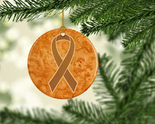 Load image into Gallery viewer, Orange Ribbon for Leukemia Awareness Ceramic Ornament AN1204CO1