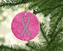 Load image into Gallery viewer, Pink Ribbon for Breast Cancer Awareness Ceramic Ornament AN1205CO1