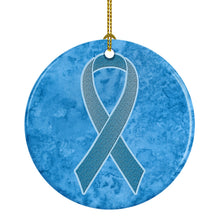 Load image into Gallery viewer, Blue Ribbon for Prostate Cancer Awareness Ceramic Ornament AN1206CO1