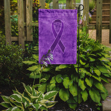 Load image into Gallery viewer, Purple Ribbon for Pancreatic and Leiomyosarcoma Cancer Awareness Garden Flag – Inspirational Outdoor Support Decor AN1207GF