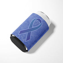 Load image into Gallery viewer, Periwinkle Blue Ribbon for Esophageal and Stomach Cancer Awareness Can or Bottle Hugger AN1208CC
