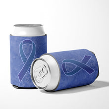 Load image into Gallery viewer, Periwinkle Blue Ribbon for Esophageal and Stomach Cancer Awareness Can or Bottle Hugger AN1208CC