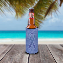 Load image into Gallery viewer, Periwinkle Blue Ribbon for Esophageal and Stomach Cancer Awareness Slim Can Hugger – Fun &amp; Functional Drink Coolers AN1208MUK