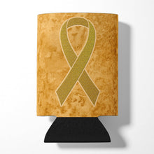 Load image into Gallery viewer, Gold Ribbon for Childhood Cancers Awareness Can or Bottle Hugger AN1209CC