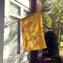 Load image into Gallery viewer, Gold Ribbon for Childhood Cancers Awareness Flag Canvas House Size AN1209CHF