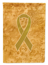 Load image into Gallery viewer, Gold Ribbon for Childhood Cancers Awareness Flag Canvas House Size AN1209CHF