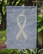 Load image into Gallery viewer, Clear Ribbon for Lung Cancer Awareness Garden Flag – Inspirational Outdoor Support Decor AN1210GF