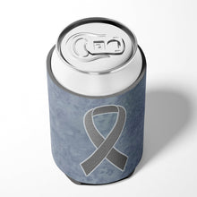 Load image into Gallery viewer, Grey Ribbon for Brain Cancer Awareness Can or Bottle Hugger AN1211CC