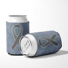 Load image into Gallery viewer, Grey Ribbon for Brain Cancer Awareness Can or Bottle Hugger AN1211CC