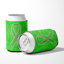 Load image into Gallery viewer, Lime Green Ribbon for Lymphoma Cancer Awareness Can or Bottle Hugger AN1212CC