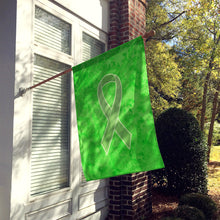 Load image into Gallery viewer, Lime Green Ribbon for Lymphoma Cancer Awareness Flag Canvas House Size AN1212CHF