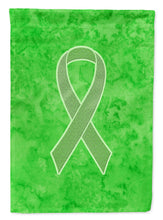 Load image into Gallery viewer, Lime Green Ribbon for Lymphoma Cancer Awareness Flag Canvas House Size AN1212CHF