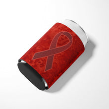 Load image into Gallery viewer, Burgundy Ribbon for Multiple Myeloma Cancer Awareness Can or Bottle Hugger AN1214CC
