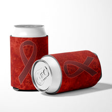 Load image into Gallery viewer, Burgundy Ribbon for Multiple Myeloma Cancer Awareness Can or Bottle Hugger AN1214CC