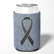 Load image into Gallery viewer, Black Ribbon for Melanoma Cancer Awareness Can or Bottle Hugger AN1216CC