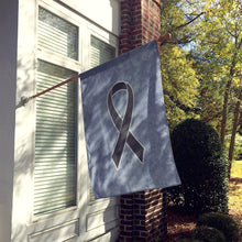 Load image into Gallery viewer, Black Ribbon for Melanoma Cancer Awareness Flag Canvas House Size AN1216CHF