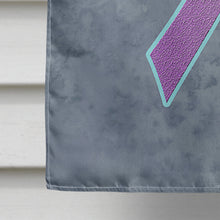 Load image into Gallery viewer, Teal, Pink and Blue Ribbon for Thyroid Cancer Awareness Flag Canvas House Size AN1217CHF