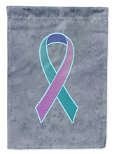 Load image into Gallery viewer, Teal, Pink and Blue Ribbon for Thyroid Cancer Awareness Flag Canvas House Size AN1217CHF