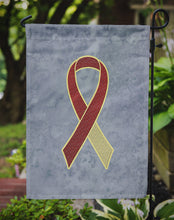 Load image into Gallery viewer, Burgundy and Ivory Ribbon for Head and Neck Cancer Awareness Garden Flag – Inspirational Outdoor Support Decor AN1218GF