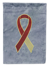 Load image into Gallery viewer, Burgundy and Ivory Ribbon for Head and Neck Cancer Awareness Garden Flag – Inspirational Outdoor Support Decor AN1218GF