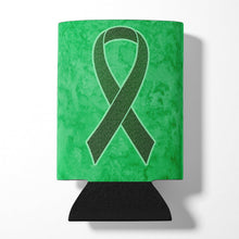 Load image into Gallery viewer, Emerald Green Ribbon for Liver Cancer Awareness Can or Bottle Hugger AN1221CC