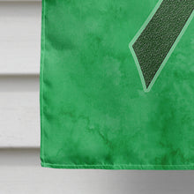Load image into Gallery viewer, Emerald Green Ribbon for Liver Cancer Awareness Flag Canvas House Size AN1221CHF